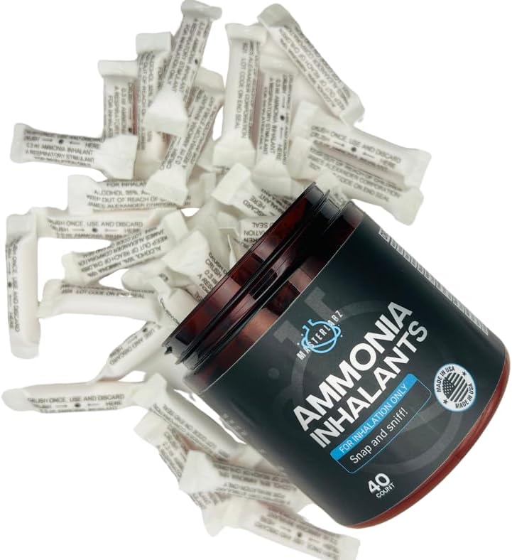 Ammonia Inhalants 40 Pack - Crushable Ampoules for Quick Relief