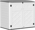 KINYING Horizontal Outdoor Storage Shed 47 Cu.ft - Weatherproof