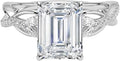 1-3 CT Moissanite Engagement Ring - Emerald Cut Brilliance
