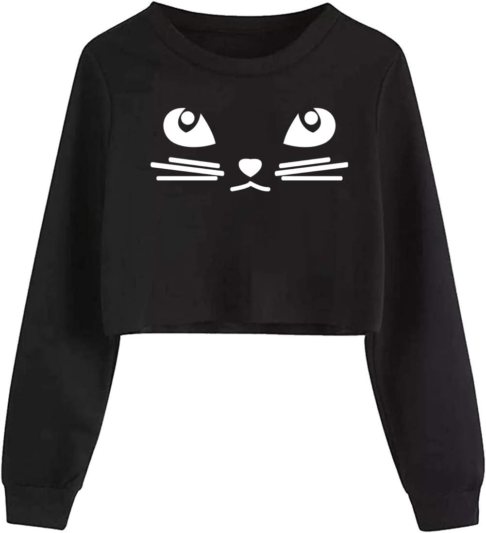 Cute Crop Sweatshirt for Trendy Girls