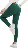 womens fleece lined leggings with 4 pockets - insulated petite fit
