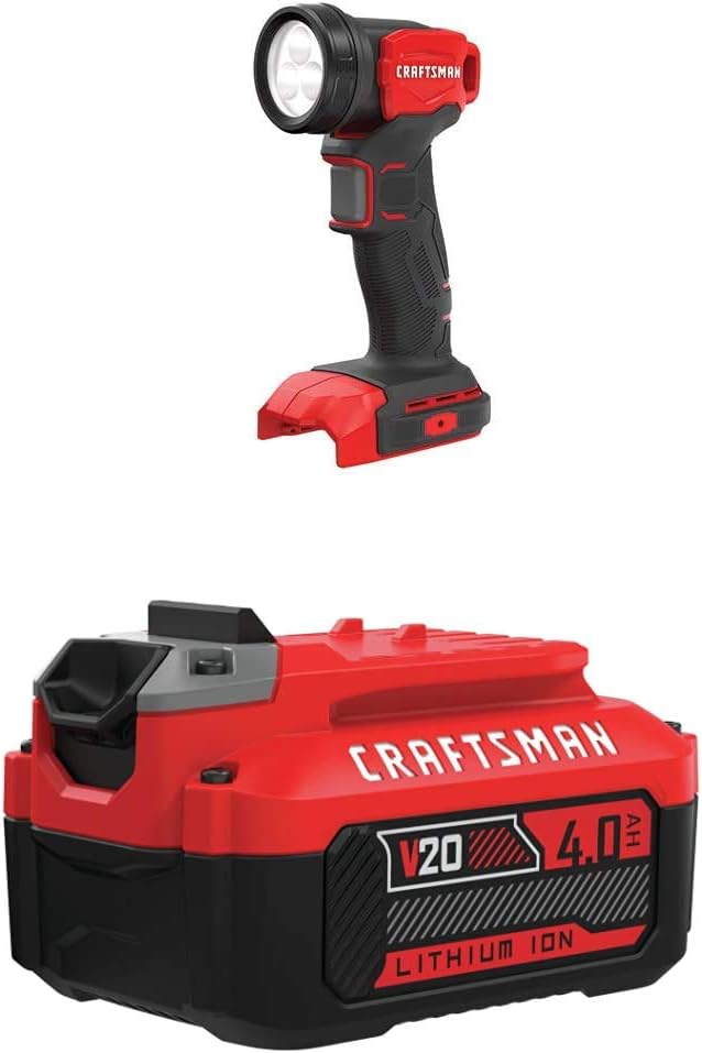 CRAFTSMAN V20 LED Work Light with High Capacity Lithium Battery