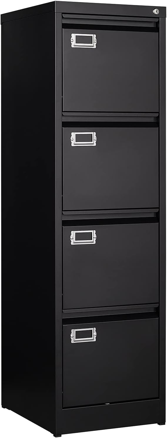 Anti-Tip 4 Drawer File Cabinet with Lock - Organize Safely!