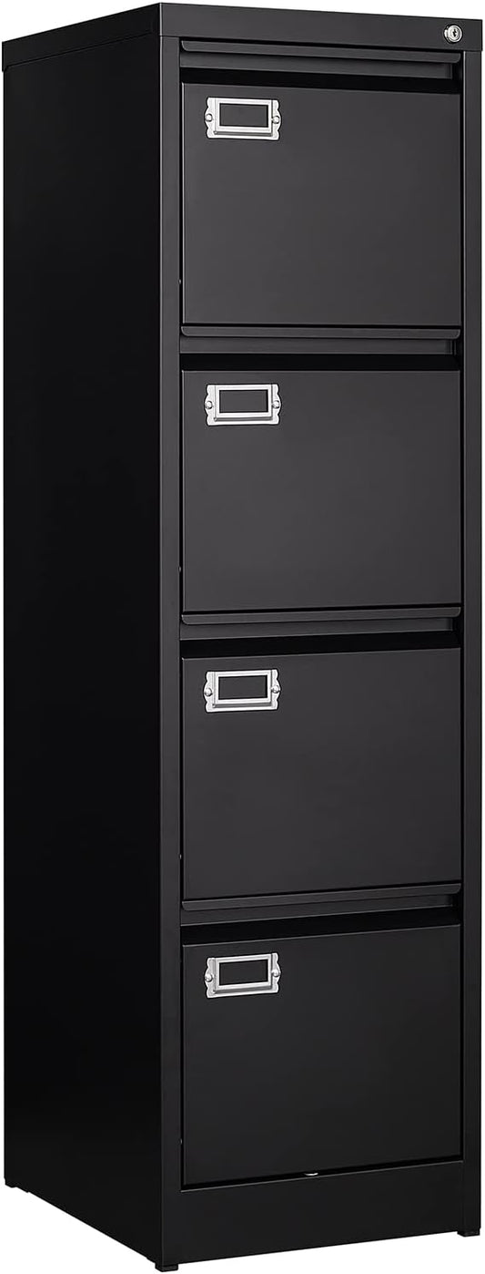 Anti-Tip 4 Drawer File Cabinet with Lock - Organize Safely!