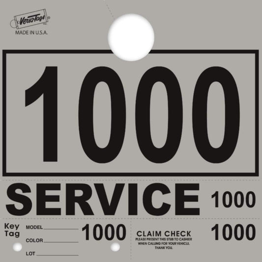 Service Dispatch Numbers RL78 Style Mirror Hang Tags for Vehicles