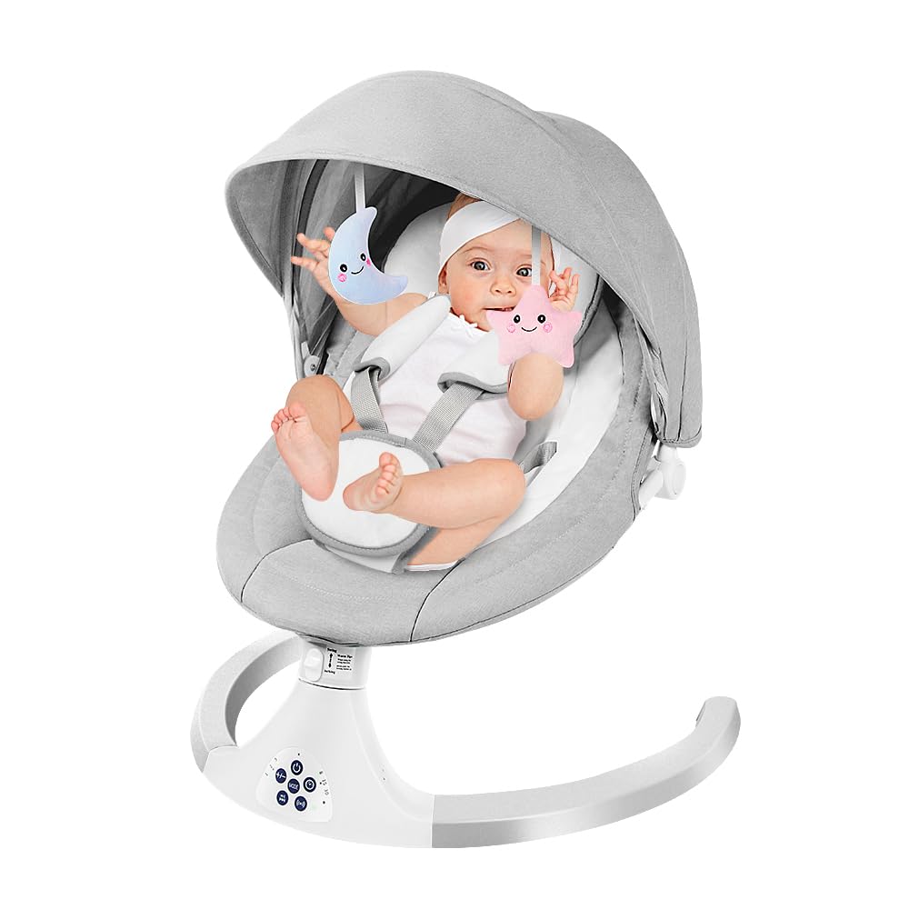 Drinany Portable Baby Swing: 5-Speed Rocker for Safety & Comfort