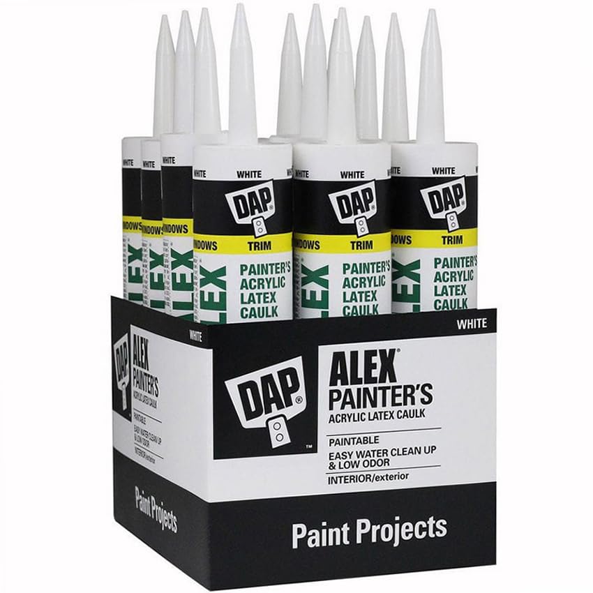10.1 oz DAP 18065 White Alex Painters Acrylic Latex Caulk Pack