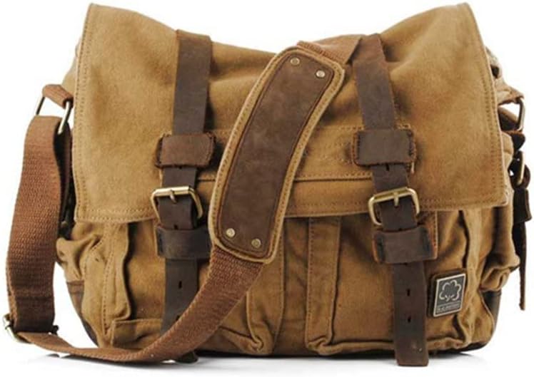 Sechunk Vintage Military Leather Canvas Laptop Bag Review