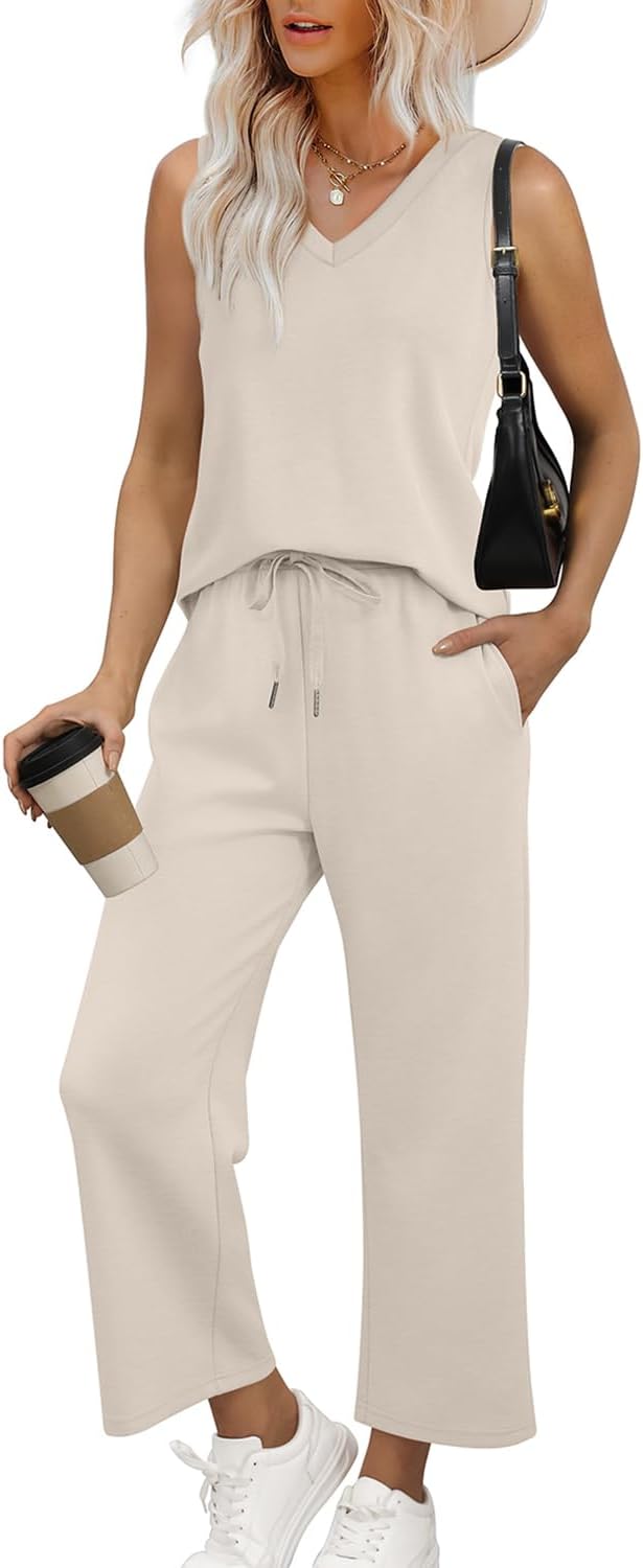 WIHOLL Two Piece Set for Women Summer Outfits Trendy Lounge
