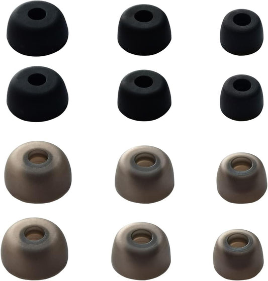 Ultimate Comfort: 6 Pairs Black Silicone Ear Tips for Jabra Elite