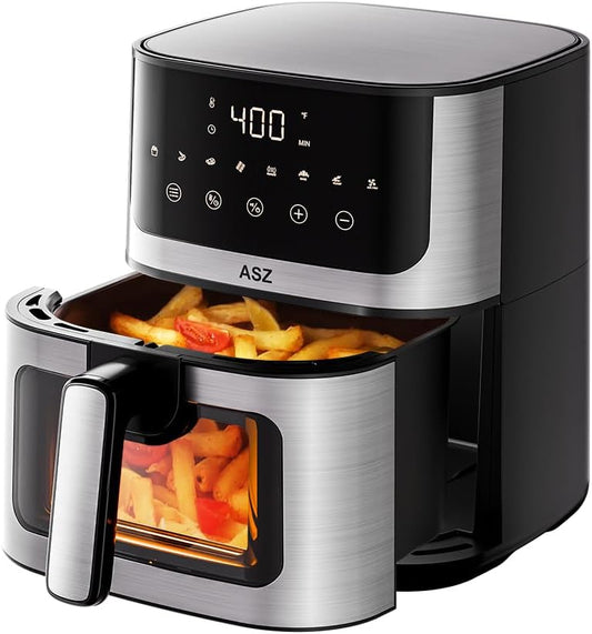 ASZ 5qt Compact Air Fryer - 8-in-1 for Office & Dorm - 1400W Power