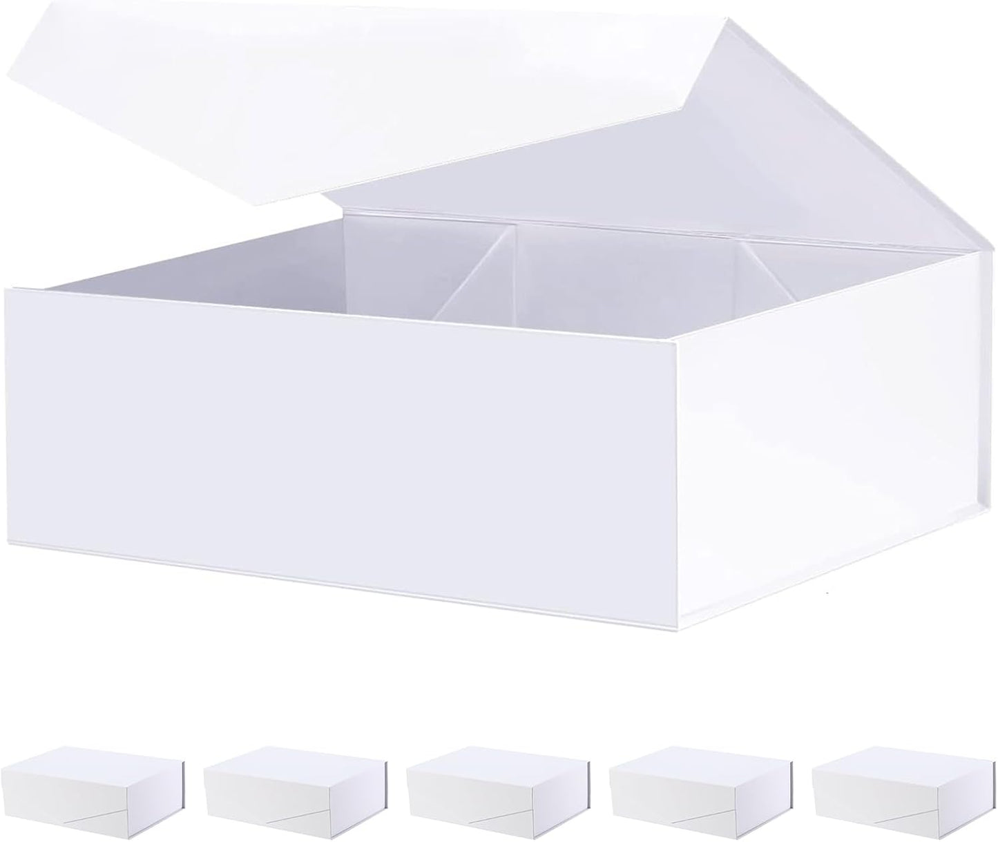 Large White Magnetic Gift Boxes for Bridesmaid Proposals