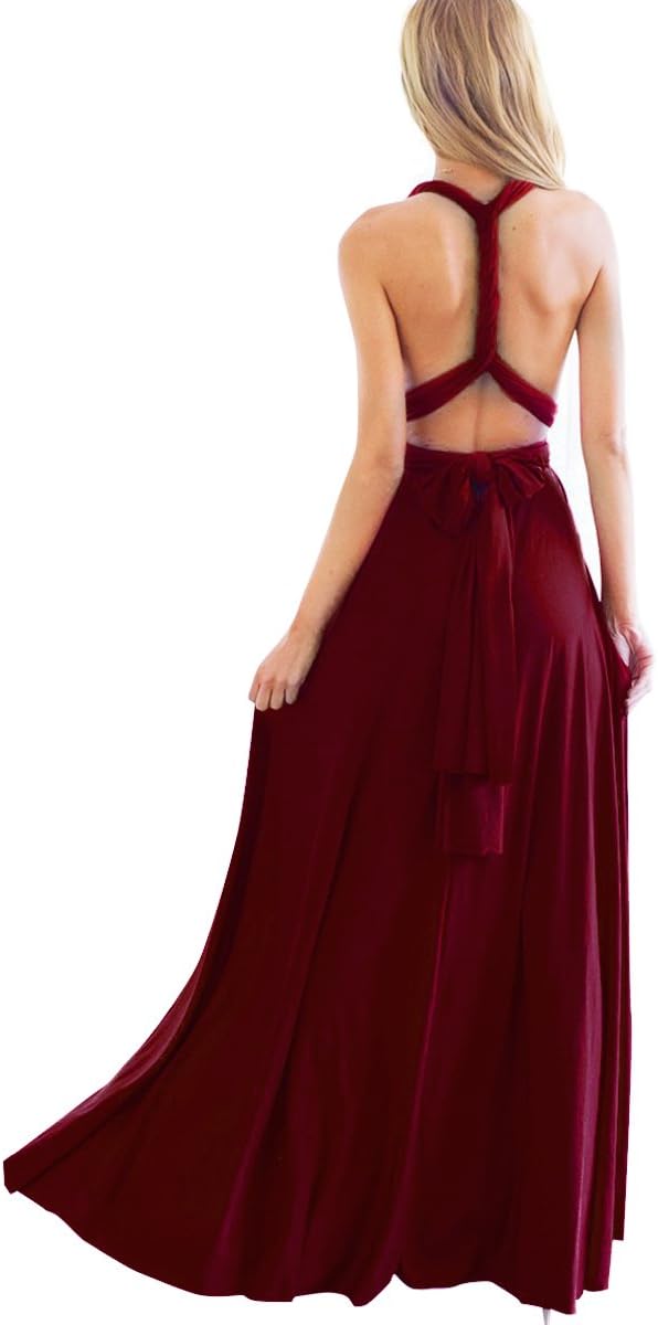 Women Transformer Evening Long Prom Dress Multi-Way Wrap Gown