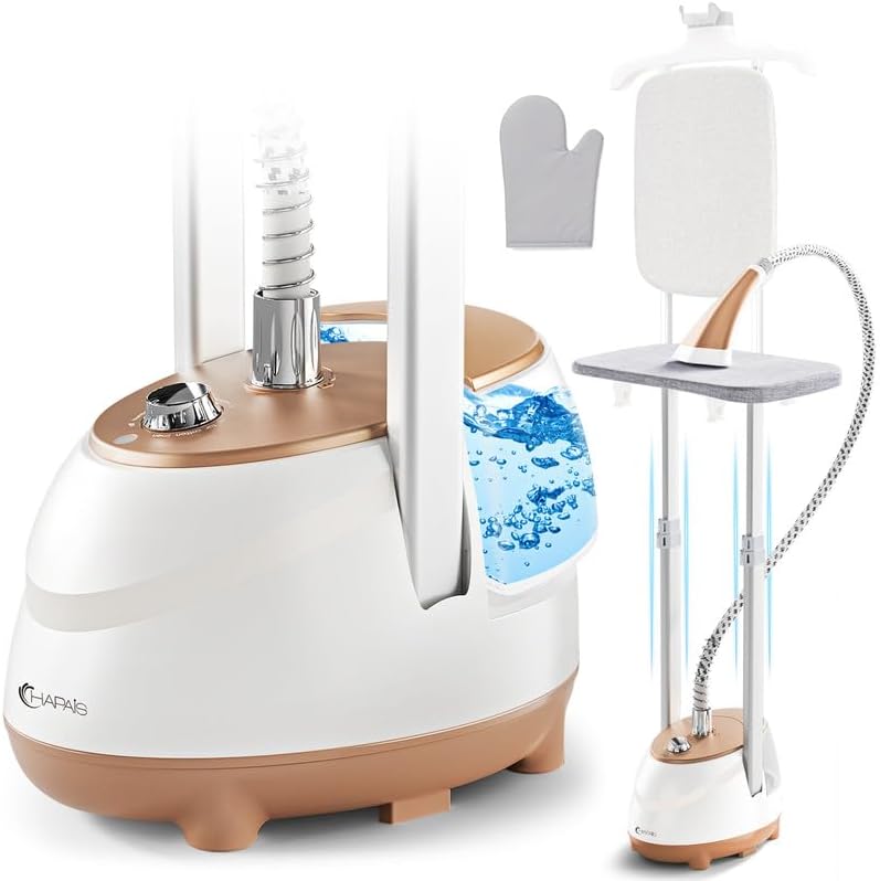 Efficient 1800W Standing Garment Steamer for Quick Ironing