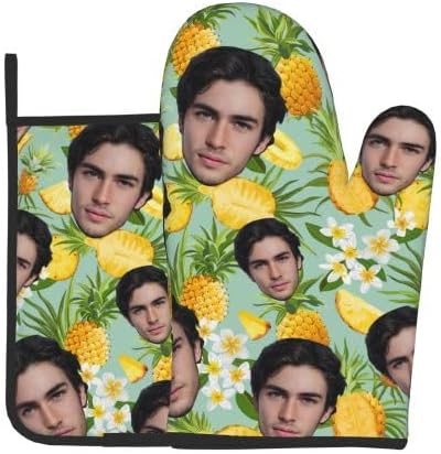Custom Photo Oven Mitts - Personalized Heat Resistant Gloves