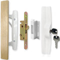 Patio Sliding Door Handle Set with Mortise Lock and Key Cylinder
