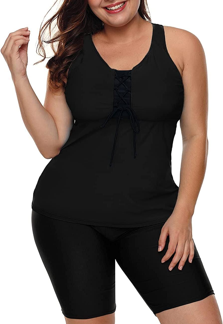 LALAGEN Plus Size Tankini Swimsuits for Women S-5X Stylish Fit