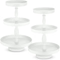 3 Tier Cupcake Stand Round Metal Dessert Tray - Space-Saving Display