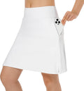 ANIVIVO Women's 20 in Knee Length Skort - High Waist with Pockets