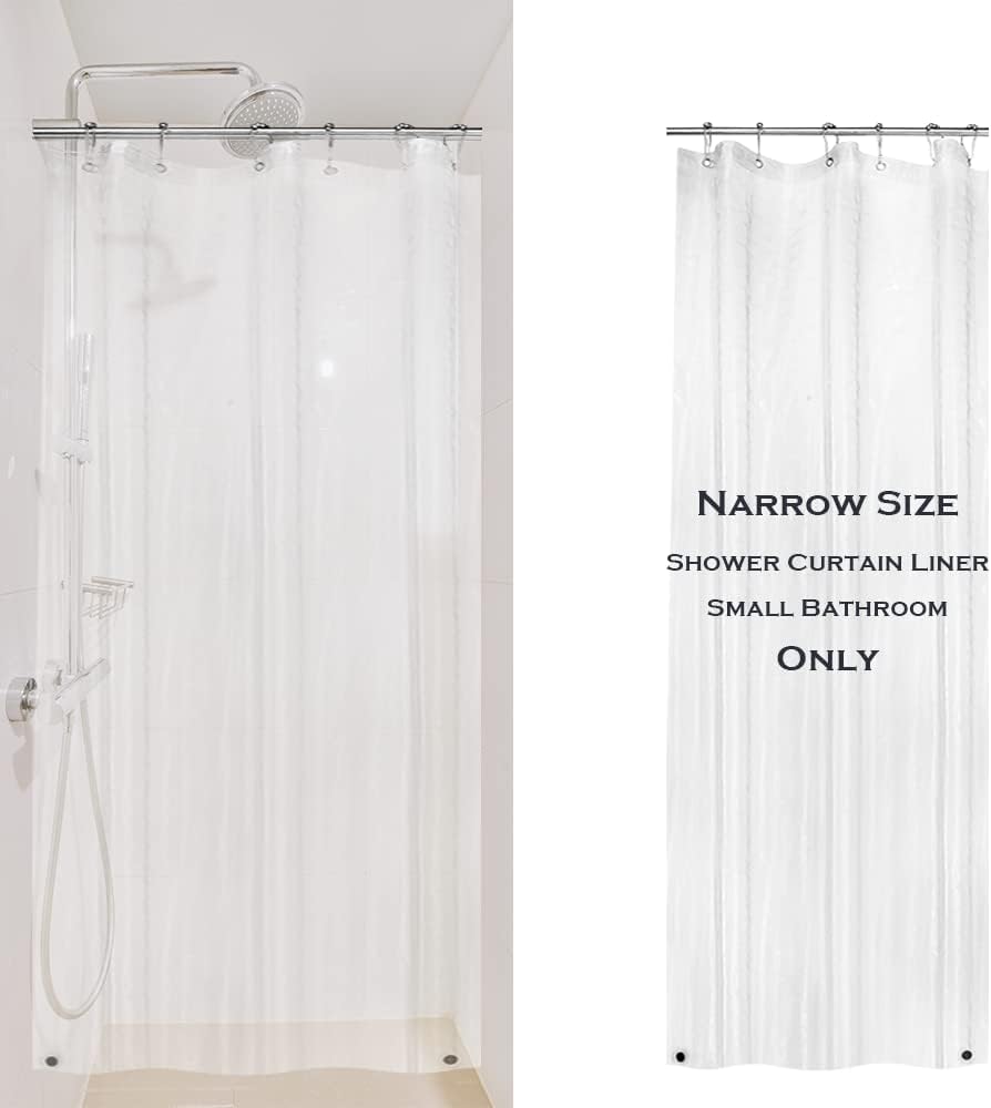 36x72 Thin Clear Shower Liner - Water Repellent & Lightweight