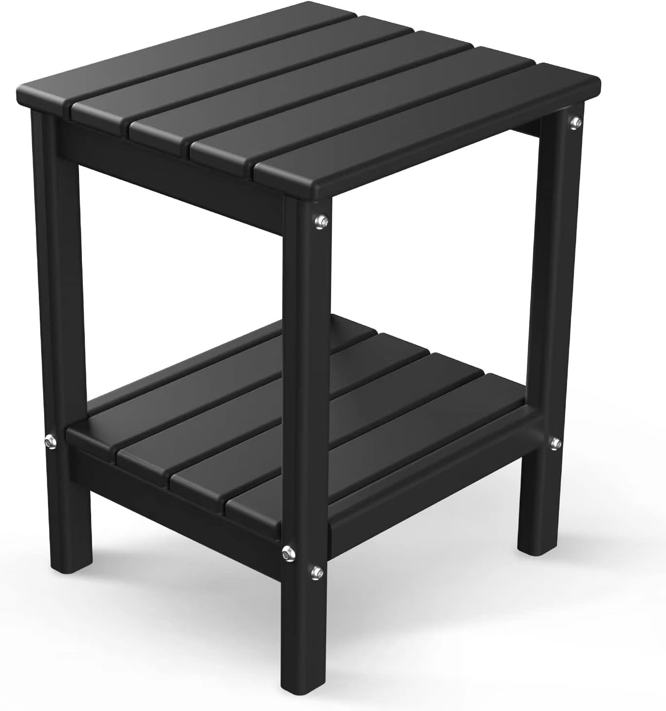 GREENVINES Adirondack Outdoor Side Table with Storage Shelf