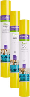 Cricut Everyday Iron On Yellow 3-Pack (12in x 2ft) - Durable HTV