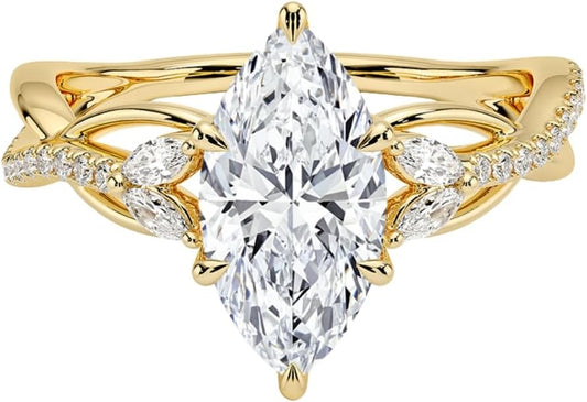 1-3 CT Moissanite Engagement Ring - Handcrafted Elegance
