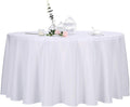 Ascoza 2-Pack 120 White Round Tablecloth - Elegant Polyester Fabric