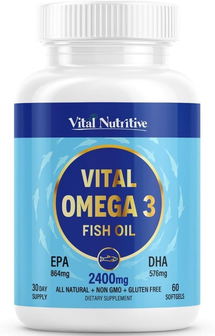 Vital Omega 3 Fish Oil Supplements for Heart and Brain Health