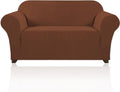 Loveseat Stretch Sofa Cover in Caramel - Fitted 2-Cushion Slipcover