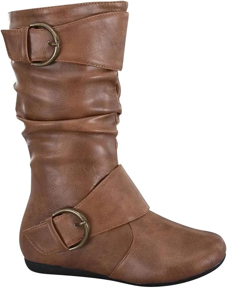 Forever Link Women's Klein-70 Closed Round Toe Slouch Boots