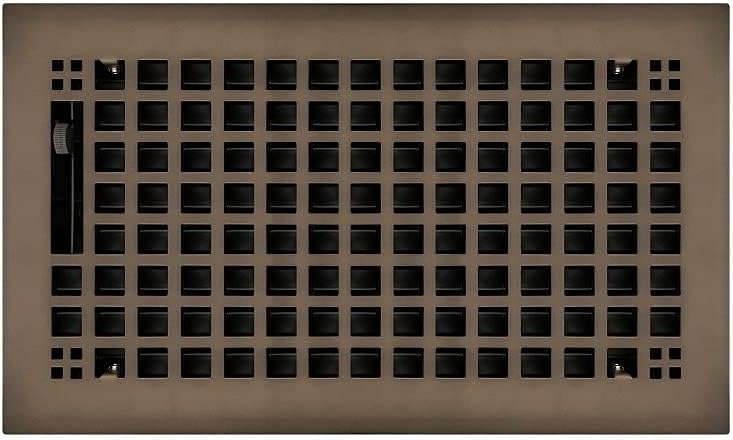 Oil Rubbed Bronze Plated Steel Rockwell Register for Floor Use