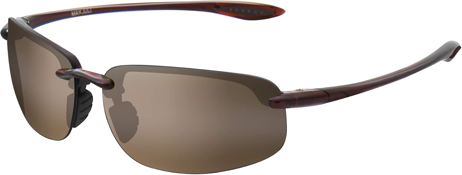 JULI Sports Sunglasses for Men Women - Tr90 Rimless Design