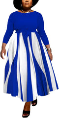 Plus Size Maxi Wrap V Neck Dress - Flattering Belted Swing Style