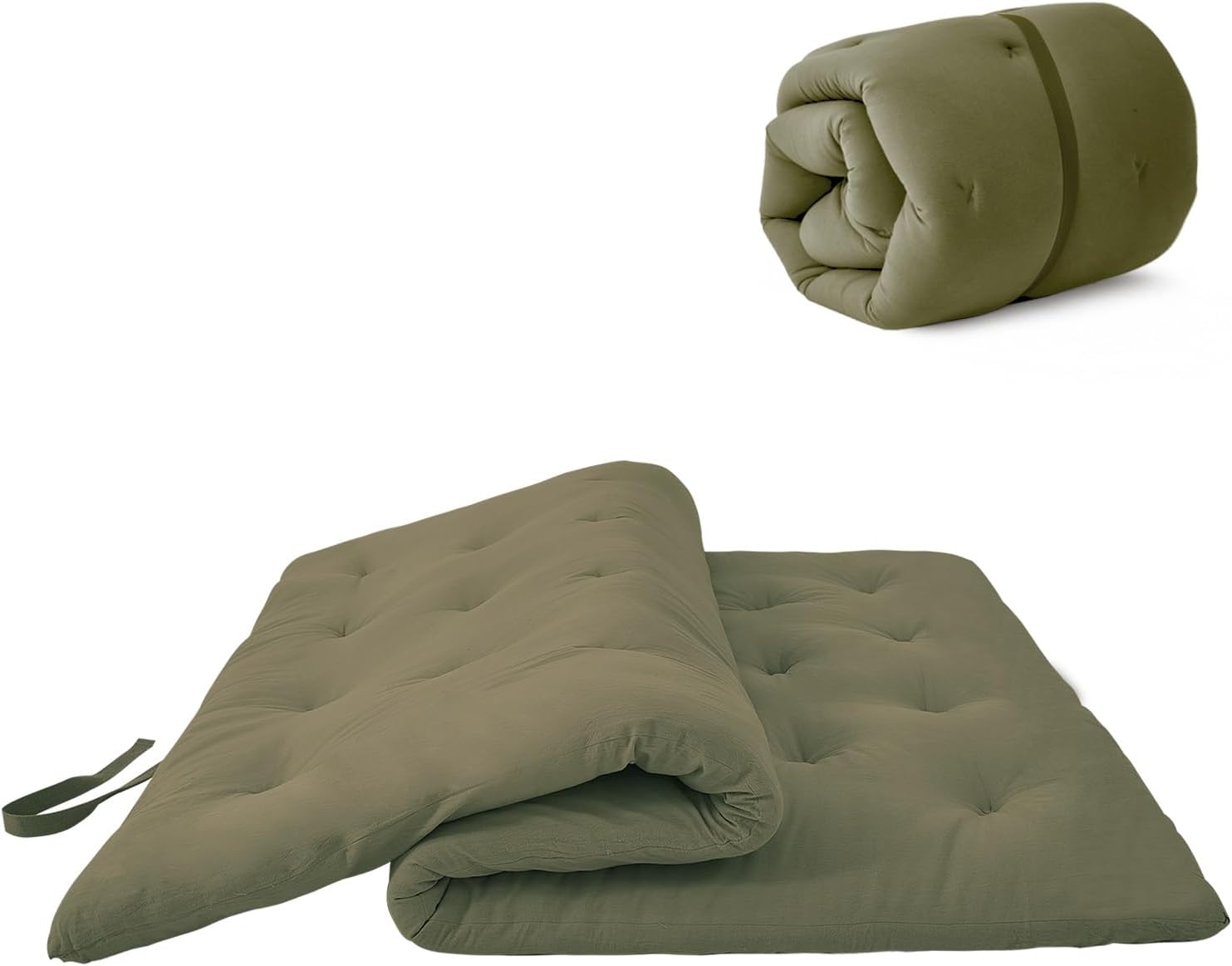 ZonLi Full Size Japanese Floor Futon: 2.5'' Thick for Cozy Sleep