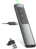 Rechargeable Presentation Clicker Green Laser Remote - Long Range