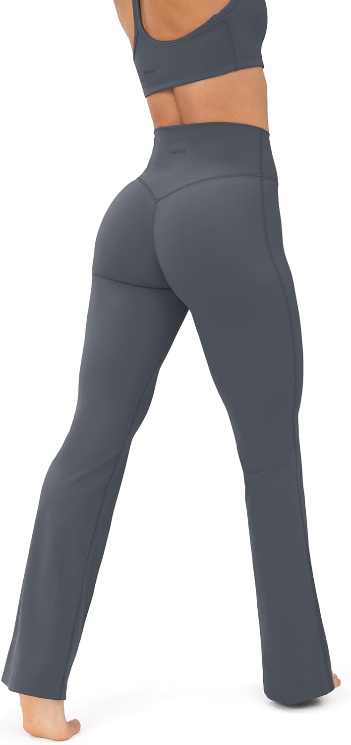 PAVOI ACTIVE High Waisted Flare Leggings for Women - Soft Fit