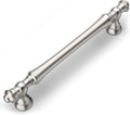 Brushed Satin Nickel Cabinet Handles 5 in Hole Center - Solid Brass