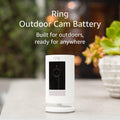 Ring White Outdoor Cam | Weather-Resistant, Color Night Vision
