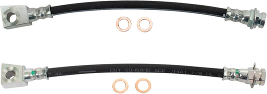 TRQ Rear Brake Hose Set for 2003-2005 Jeep Liberty Vehicles