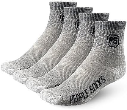 People Socks Merino Wool Crew Socks with Arch Support - 4 Pairs