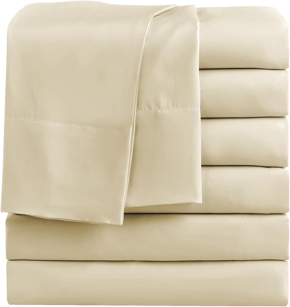 FreshCulture Full Flat Sheets Pack of 6 Soft Microfiber Bedding