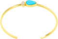 Bracelet for Women 925 Sterling Silver 18K Gold Plated Pear Gem Bangle