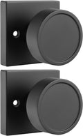Matte Black Dummy Door Knobs Pair - Simple No-Turn Closet Hardware