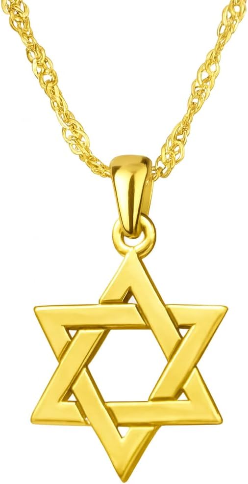 925 Sterling Silver Star of David Necklace for Men and Women