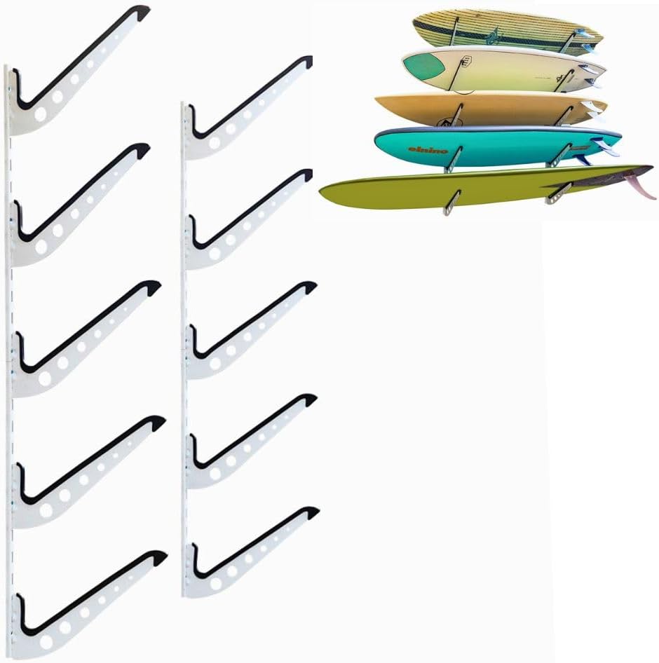 Space-Saving Wall Mount Surf Rack - Organize Your Gear!