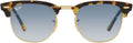 Clubmaster Square Sunglasses for Women - Retro Gold Frames