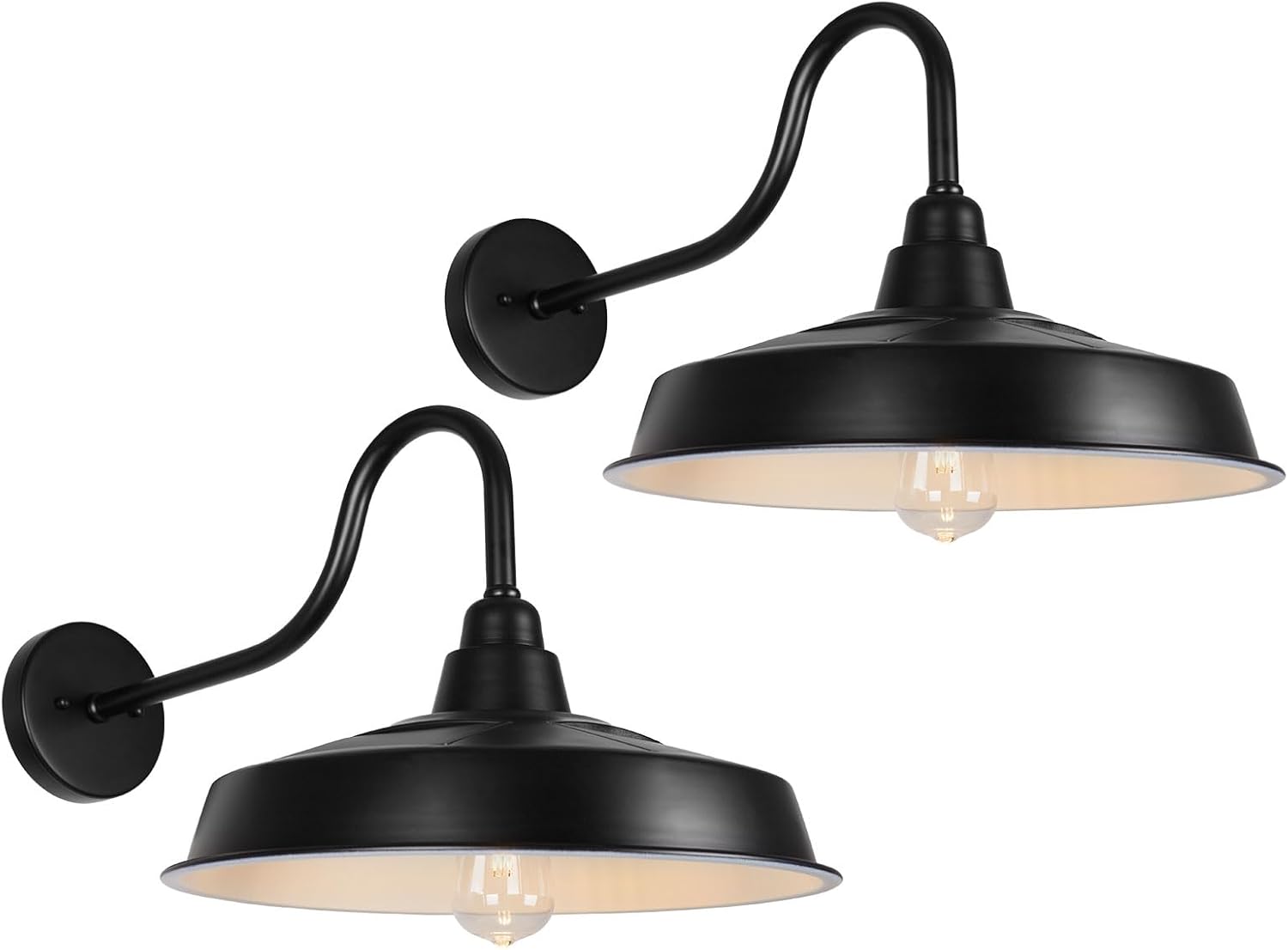Solar Barn Lights Outdoor, 16 Inch Gooseneck Wall Light Fixture