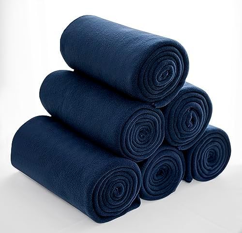Fleece Throw Blankets Bulk Soft Lightweight Warm for Pets & Travel