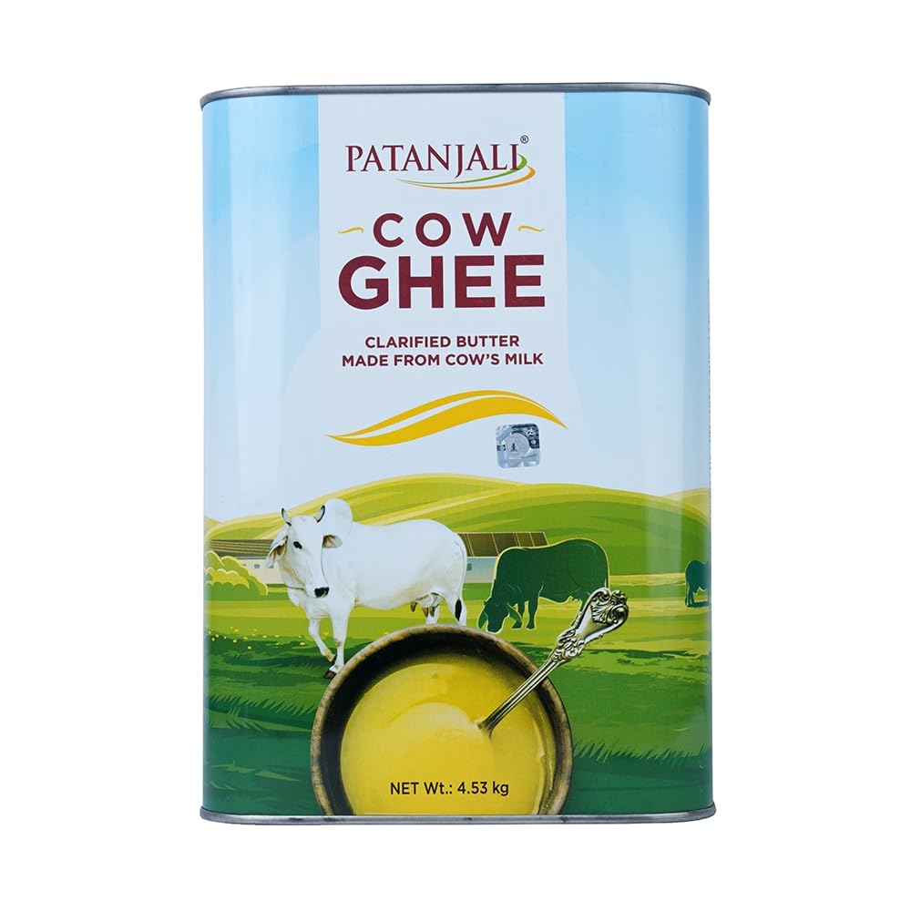 Patanjali Cow Ghee 5 Liter for Cooking and Frying Needs